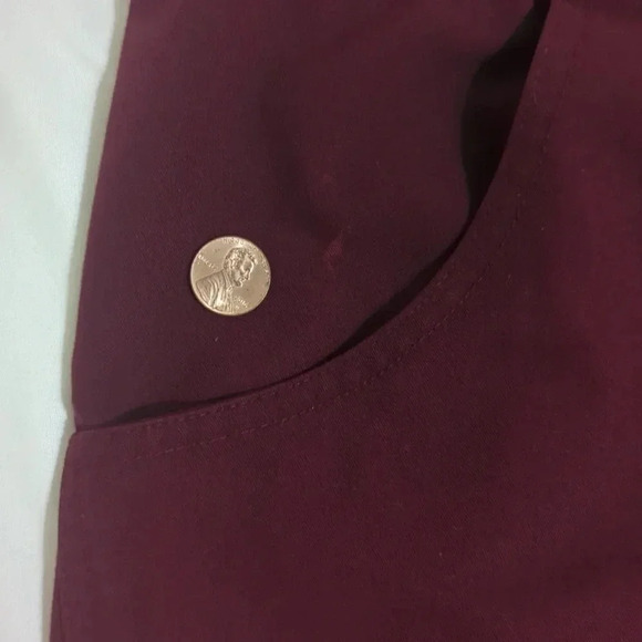 FIGS Kade Cargo Scrub Pants, Color Burgundy Size S/P (ALTERED/HEMMED) - Picture 16 of 16